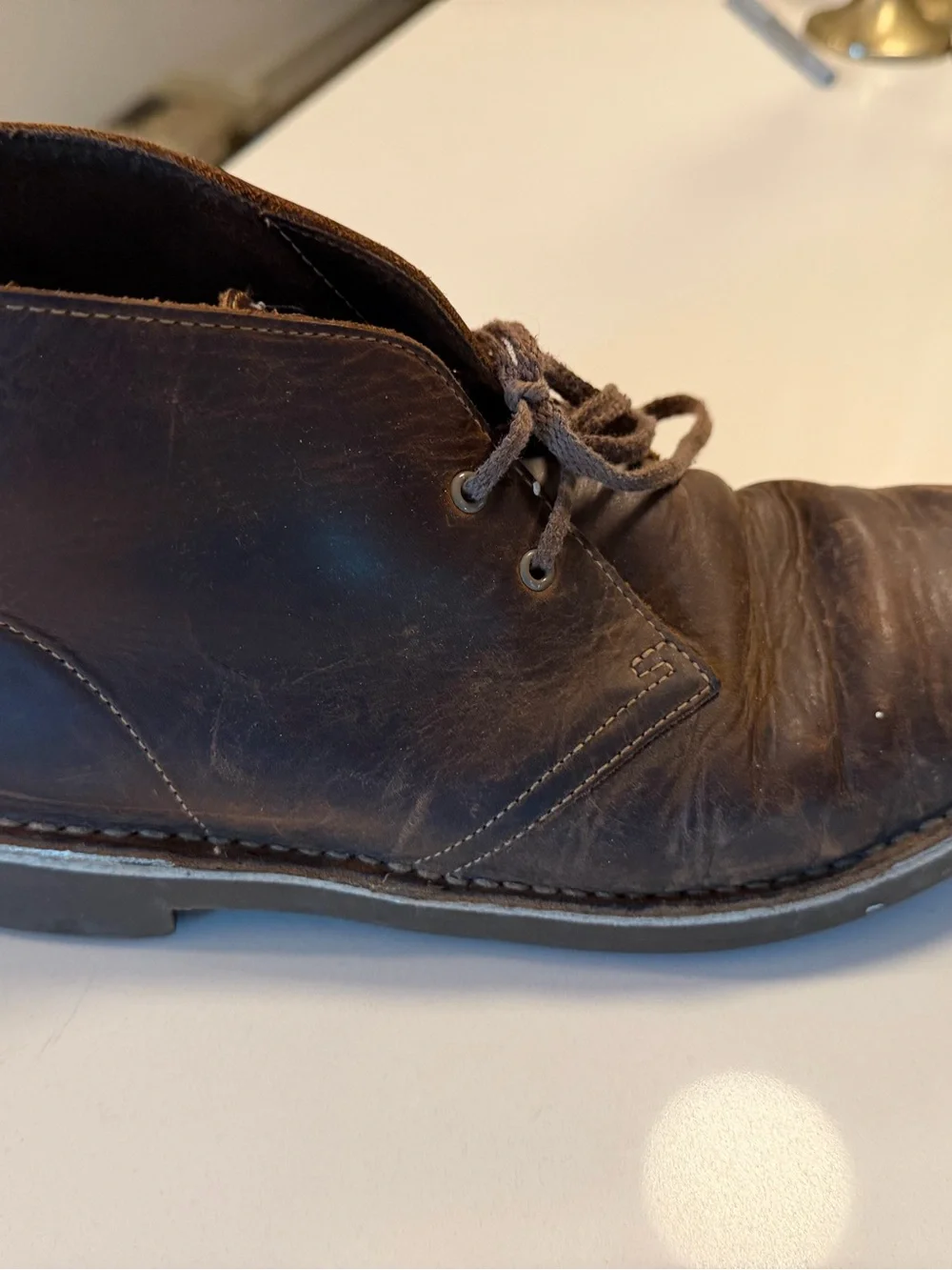 Clarks Men's Dark Brown Leather Chukka Boots